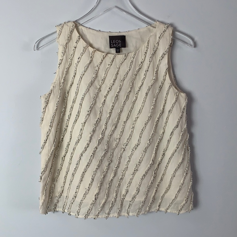 LEO & SAGE Sleeveless Top Small Textured✨